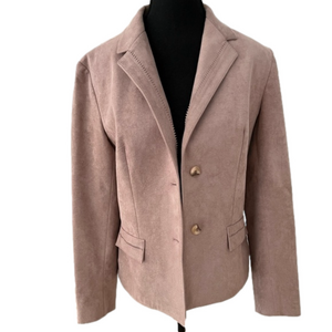 OLYMPIC Vintage Faux Suede Lined Blazer Office Business Travel Western Vibes